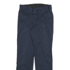 DICKIES Mens Cotton Blend Navy Regular Fit Straight Leg Trousers W30 L29