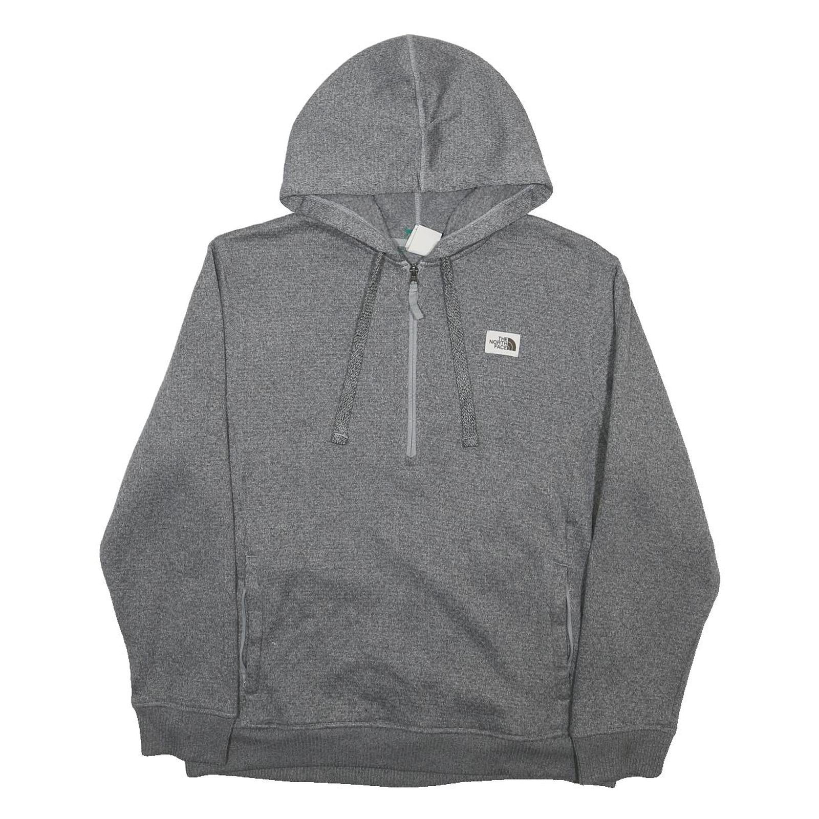 THE NORTH FACE Mens Grey Hoodie XL 1/4 Zip Lightweight Pullover