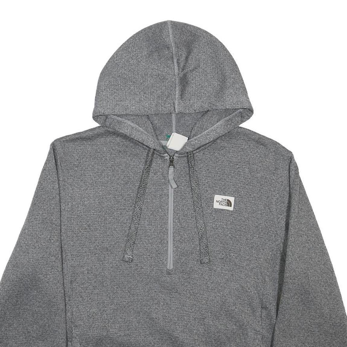 THE NORTH FACE Mens Grey Hoodie XL 1/4 Zip Lightweight Pullover