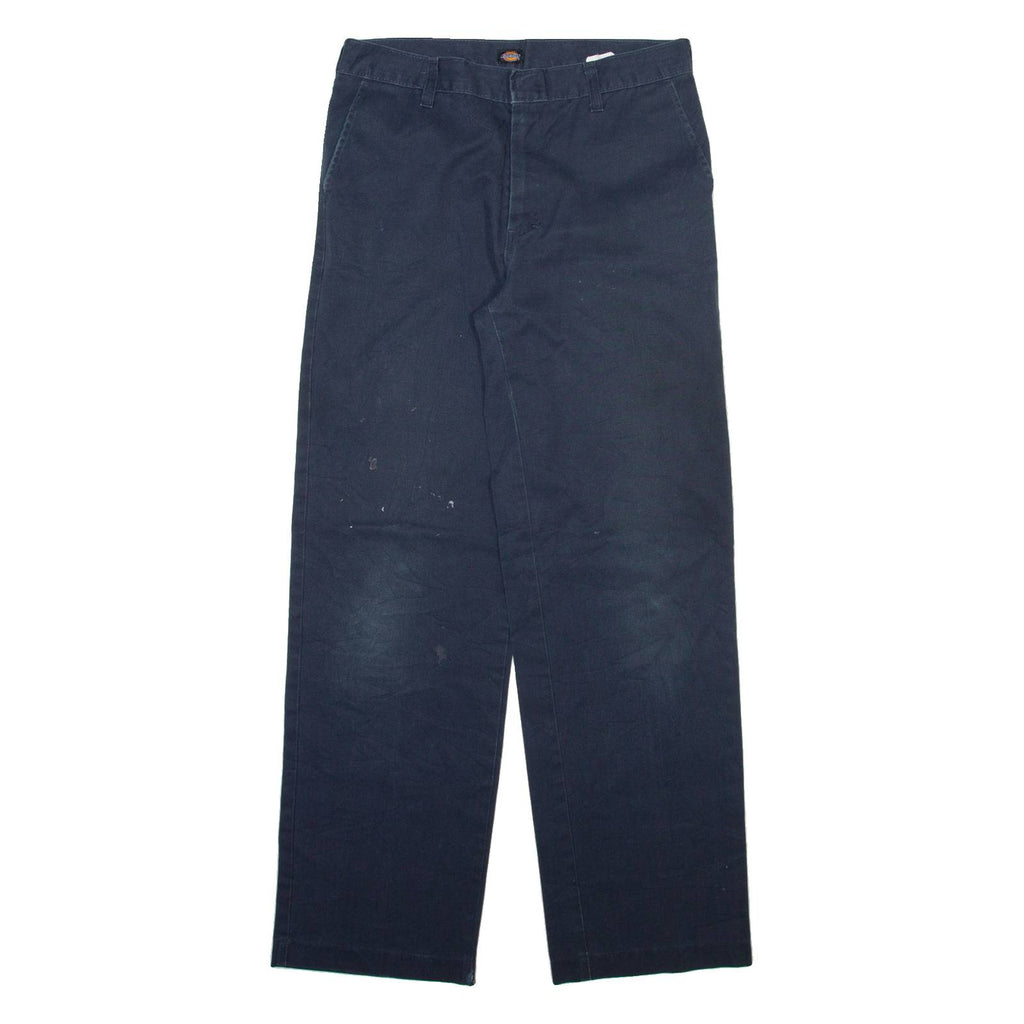 DICKIES Womens Trousers Blue Relaxed Straight W30 L30