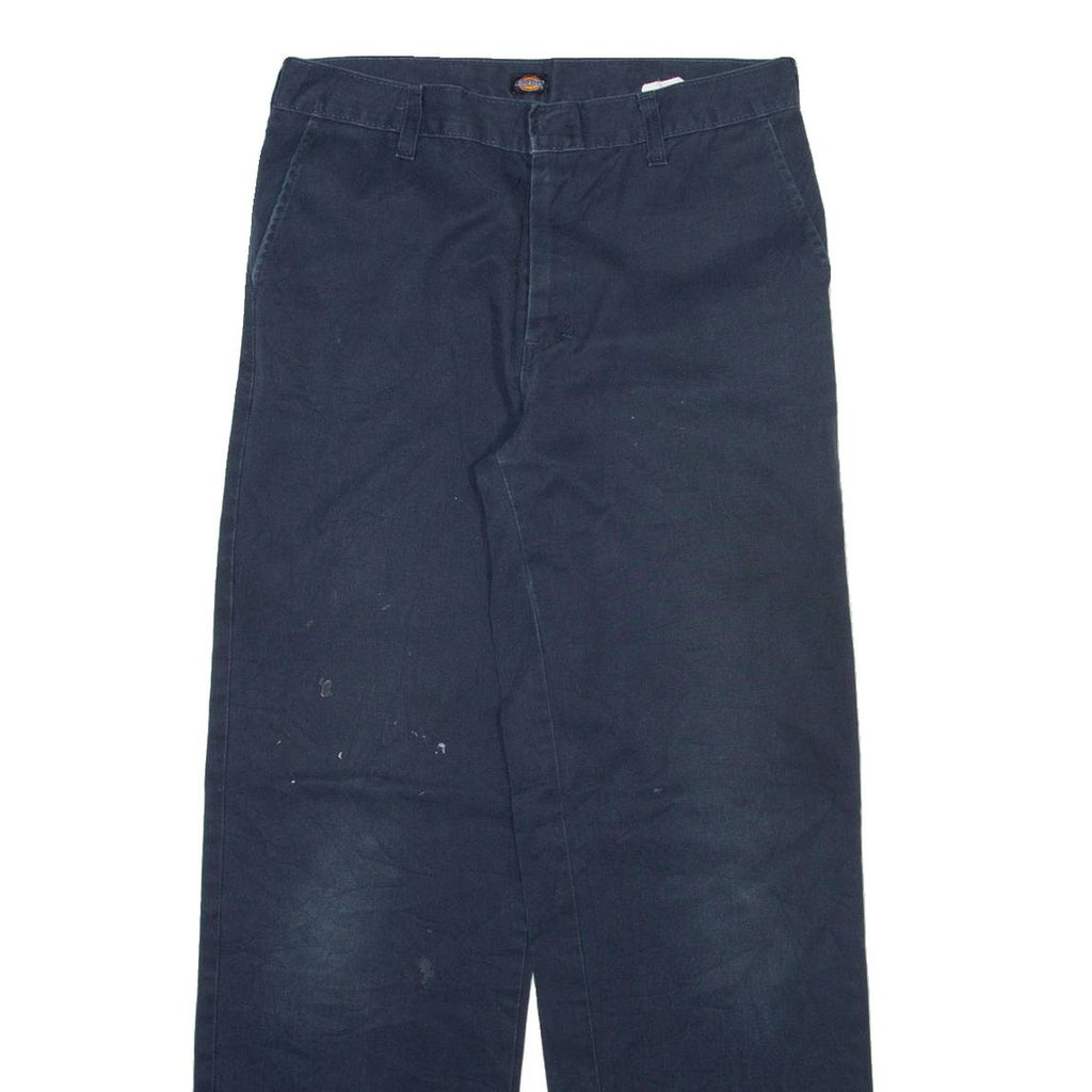 DICKIES Womens Trousers Blue Relaxed Straight W30 L30