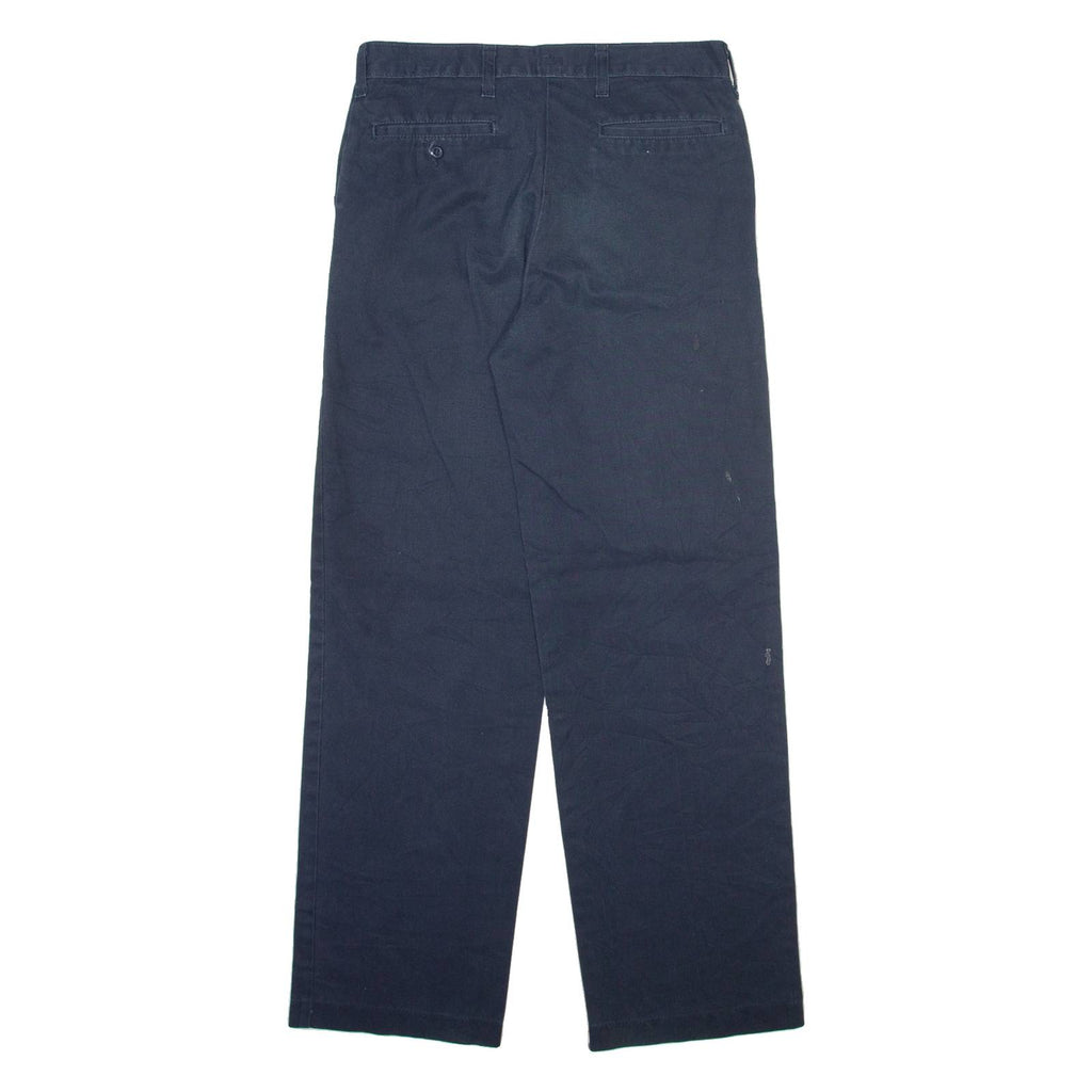 DICKIES Womens Trousers Blue Relaxed Straight W30 L30