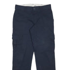 DICKIES Mens Navy Regular Fit Straight Leg Cotton Blend Trousers W32 L32