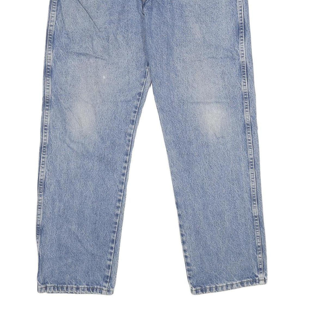WRANGLER Mens Regular Fit Blue Denim Jeans W36 L29 Classic Cotton Zip Closure