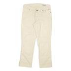 JECKERSON Womens Slim Beige Cotton Blend Trousers W28 L24 Zip Closure