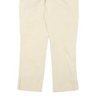 JECKERSON Womens Slim Beige Cotton Blend Trousers W28 L24 Zip Closure