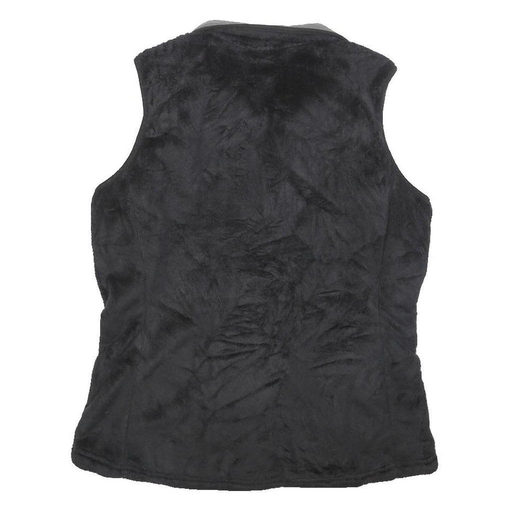 THE NORTH FACE Womens Black Fleece Vest L Polyester Zip Outdoor Casual