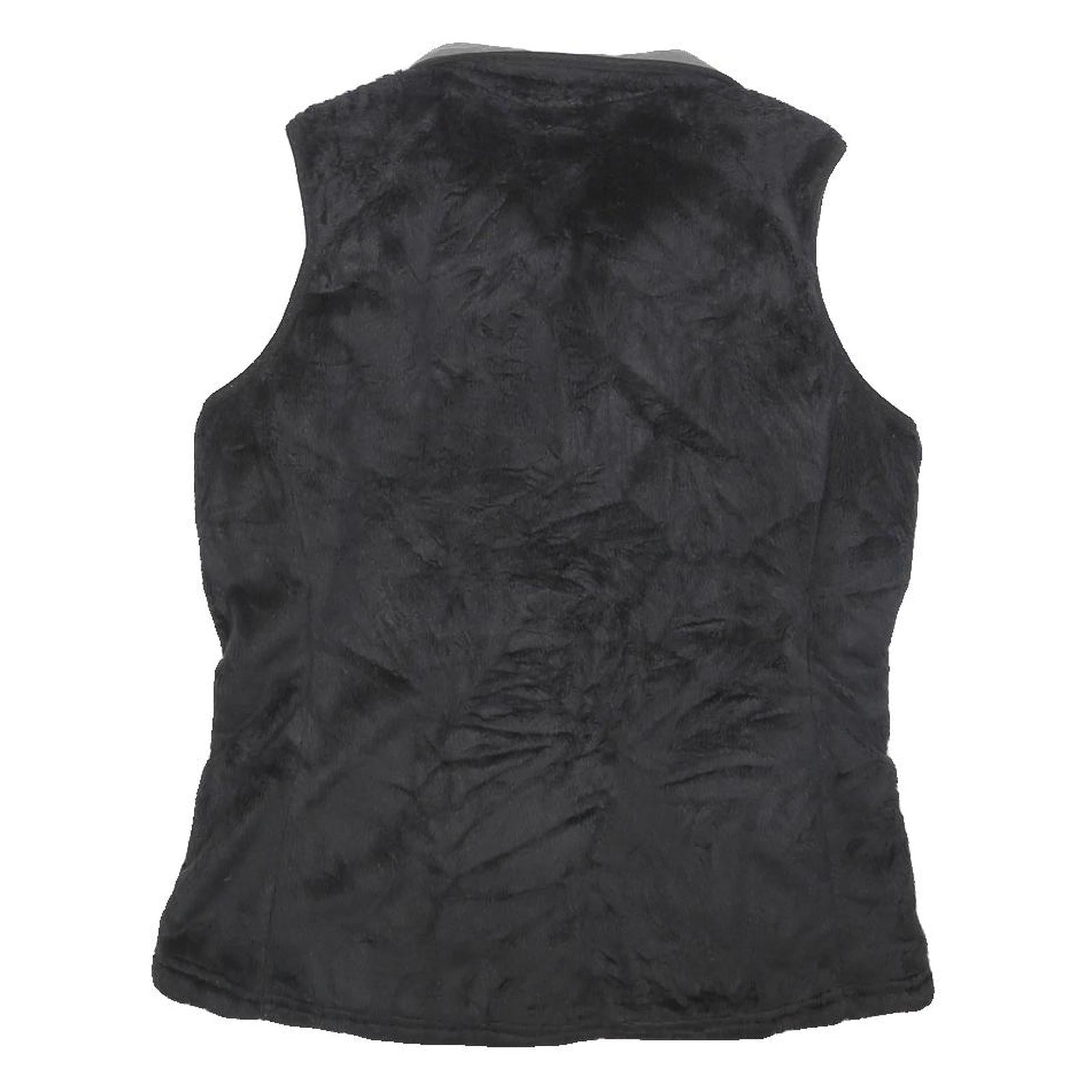 THE NORTH FACE Womens Black Fleece Vest L Polyester Zip Outdoor Casual