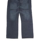 TORQUE Mens Dark Blue Regular Fit Straight Cotton Denim Jeans W36 L33 Classic