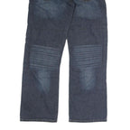 TORQUE Mens Dark Blue Regular Fit Straight Cotton Denim Jeans W36 L33 Classic