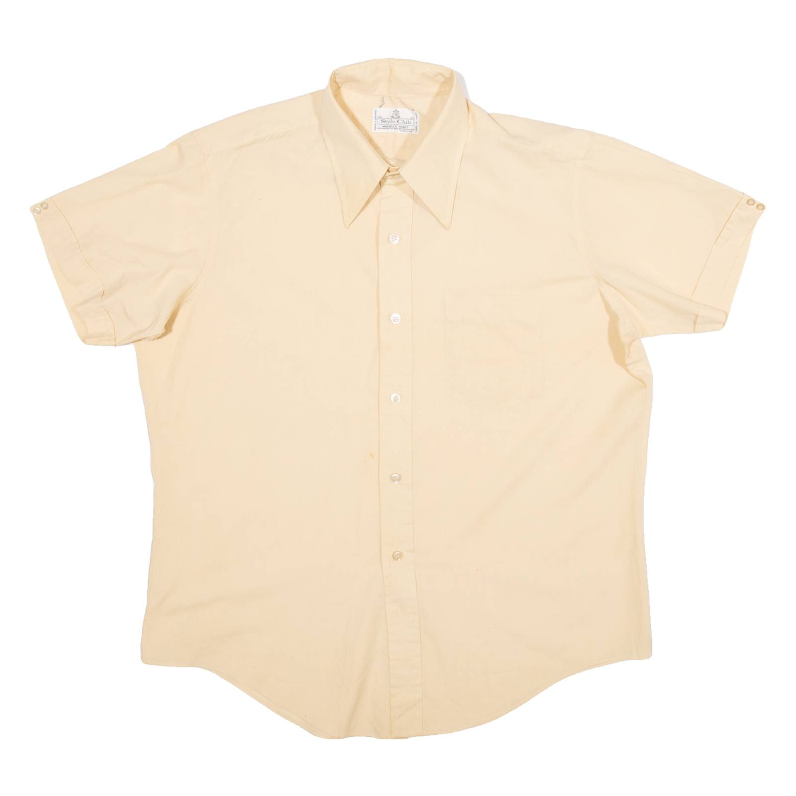 STYLE CLUB Mens Plain Shirt Beige L