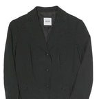 MOSCHINO Womens Black & White Polka Dot Tailored Jacket S Cotton Blend Button