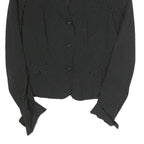 MOSCHINO Womens Black & White Polka Dot Tailored Jacket S Cotton Blend Button