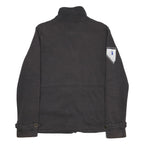 CARHARTT Womens Black Cotton Blend Jacket L Sherpa Lined Zip Closure Workwear