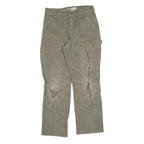 CARHARTT Mens Jeans Beige Relaxed Straight Denim W30 L30 Workwear Distressed
