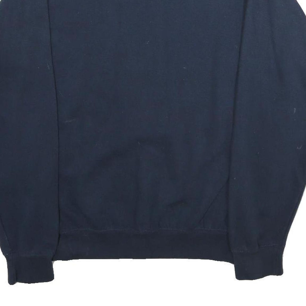 REEBOK Mens Blue Crew Neck S Cotton Blend Pullover Sweatshirt Casual Comfort