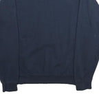 REEBOK Mens Blue Crew Neck S Cotton Blend Pullover Sweatshirt Casual Comfort