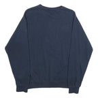 REEBOK Mens Blue Crew Neck S Cotton Blend Pullover Sweatshirt Casual Comfort