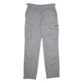 TEDDYS Mens Cotton Blend Grey Regular Cargo Trousers W30 L32 Utility Pockets Zip