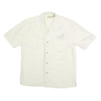 CUBAVERA Mens White Casual Shirt M Cotton Button Front Short Sleeve Summer