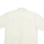 CUBAVERA Mens White Casual Shirt M Cotton Button Front Short Sleeve Summer