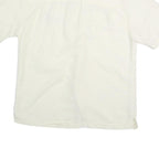 CUBAVERA Mens White Casual Shirt M Cotton Button Front Short Sleeve Summer