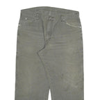 DICKIES Mens Regular Fit Cotton Blend Grey Trousers W37 L28 Workwear Casual Zip