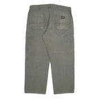 DICKIES Mens Regular Fit Cotton Blend Grey Trousers W37 L28 Workwear Casual Zip