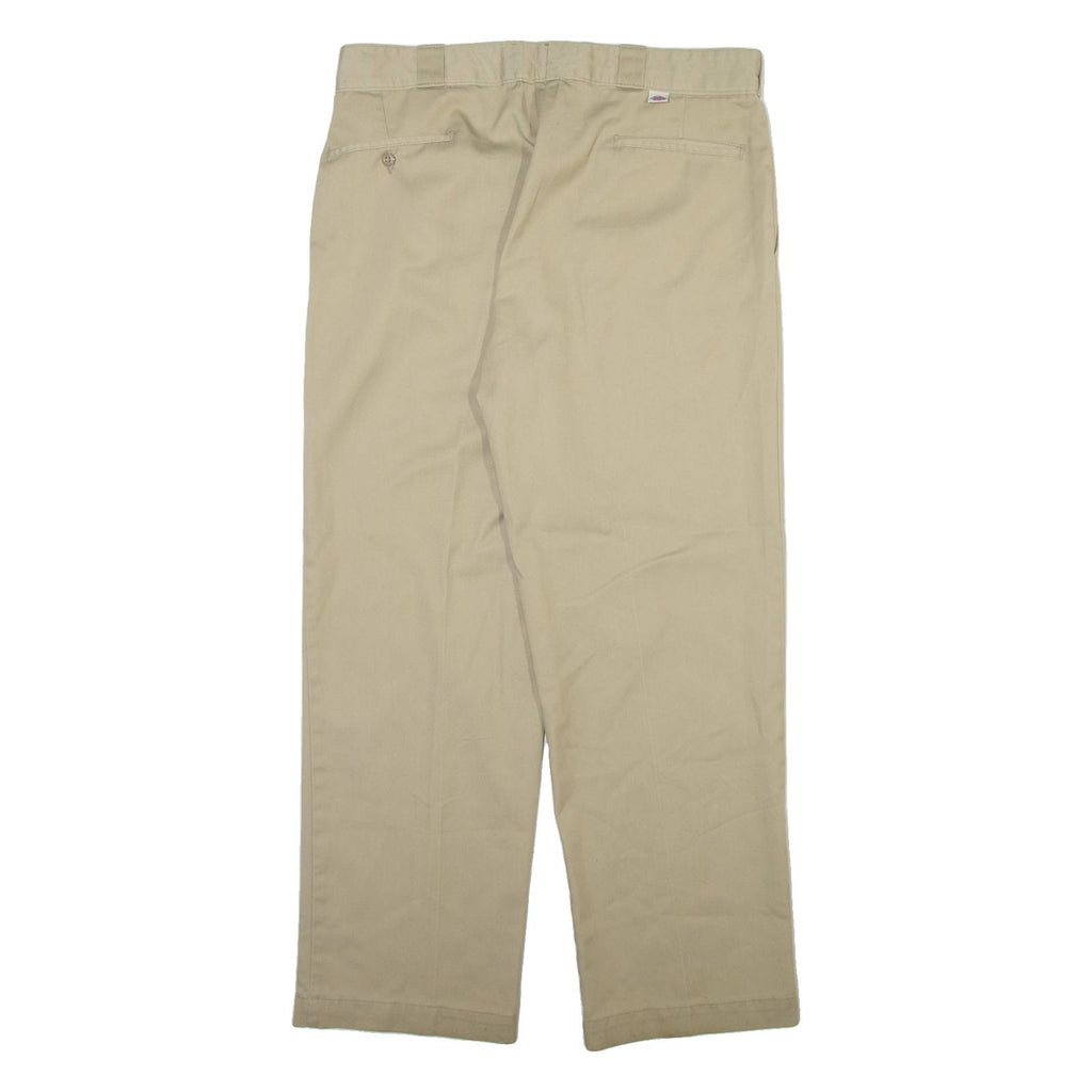 DICKIES Mens Trousers Beige Regular Straight W34 L28