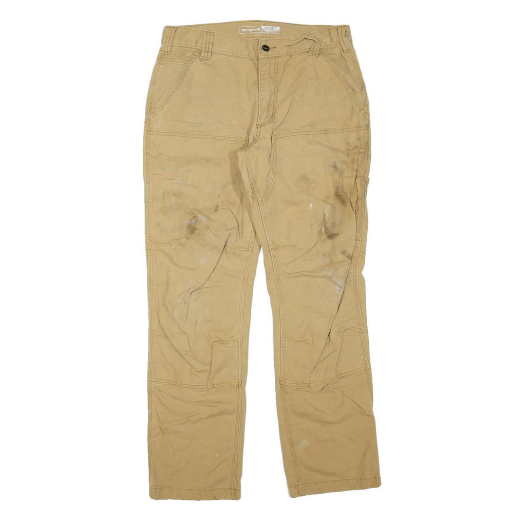 CARHARTT Mens Jeans Beige Regular Straight Denim Raw Cotton Blend W30 L29
