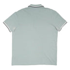 BOSS Mens Green & White Black Short Sleeve Polo Shirt XL Plain Cotton Blend
