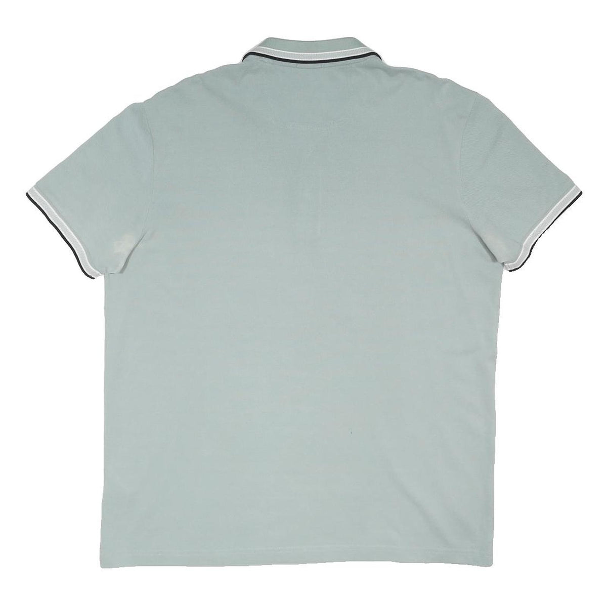 BOSS Mens Green & White Black Short Sleeve Polo Shirt XL Plain Cotton Blend