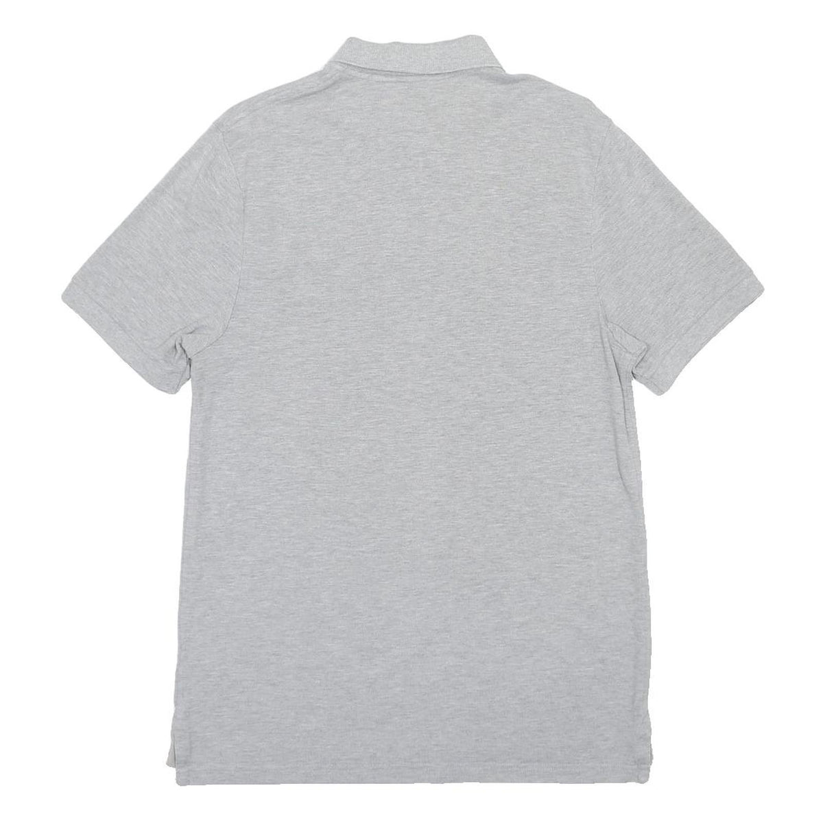 NIKE Mens Grey Short Sleeve Plain Polo Shirt L Cotton Blend Casual