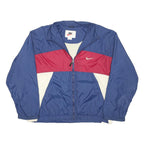 NIKE Mens Blue & Red Jacket XL Polyester Blend Zip Sportswear Track Outerwear