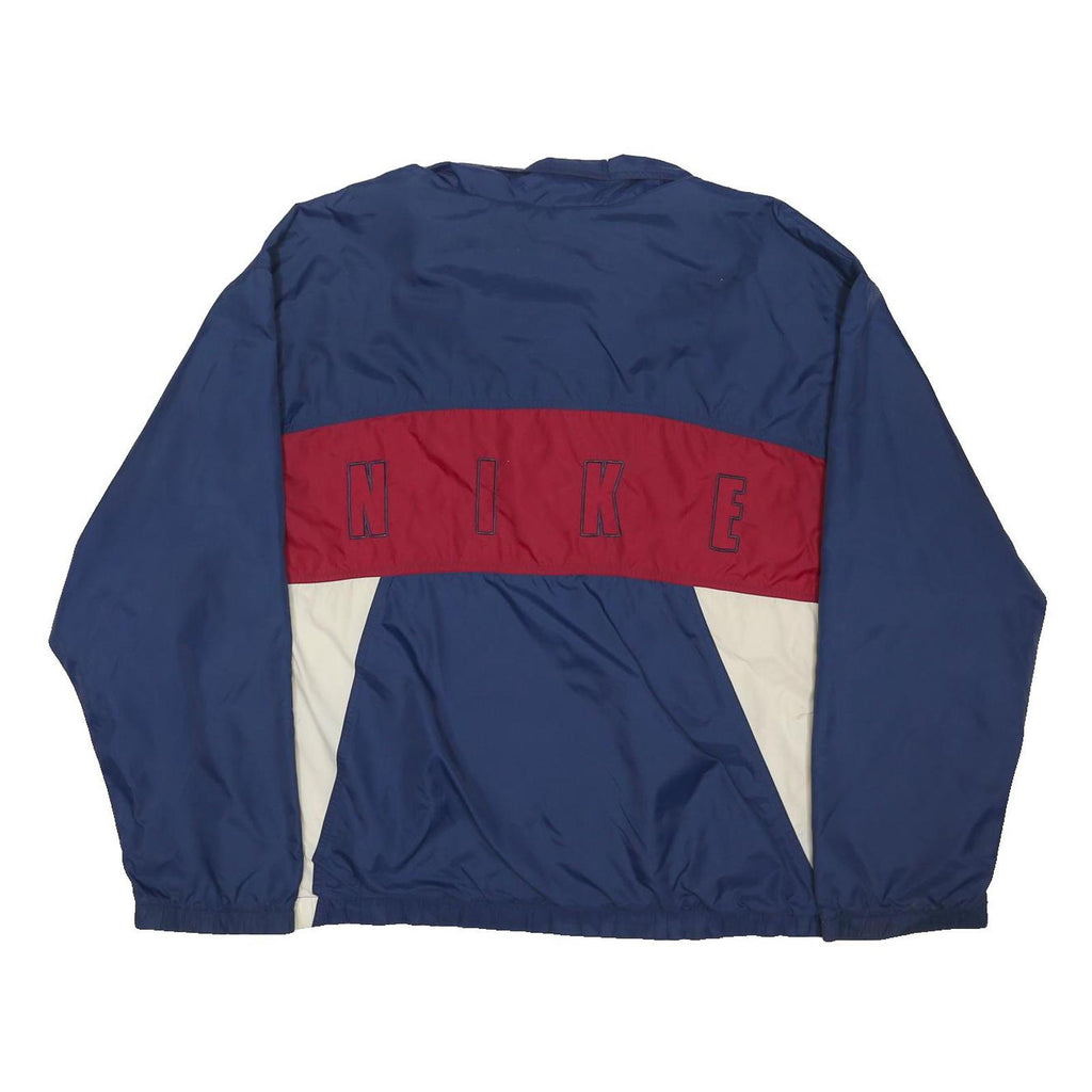 NIKE Mens Blue & Red Jacket XL Polyester Blend Zip Sportswear Track Outerwear