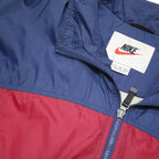 NIKE Mens Blue & Red Jacket XL Polyester Blend Zip Sportswear Track Outerwear