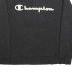 CHAMPION Mens Black Cotton Blend Crew Neck M Sweatshirt Pullover Logo