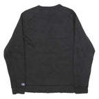 CHAMPION Mens Black Cotton Blend Crew Neck M Sweatshirt Pullover Logo