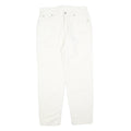 LAURA BIAGIOTTI Womens Cotton Blend White Regular Fit Straight Trousers W32 L28