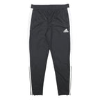 ADIDAS Mens Joggers Black & White L W32 L28 Slim Tapered Athletic Sportswear