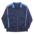 NIKE Mens Blue & Light Blue Track Jacket XL Nylon Plain Zip Sportswear