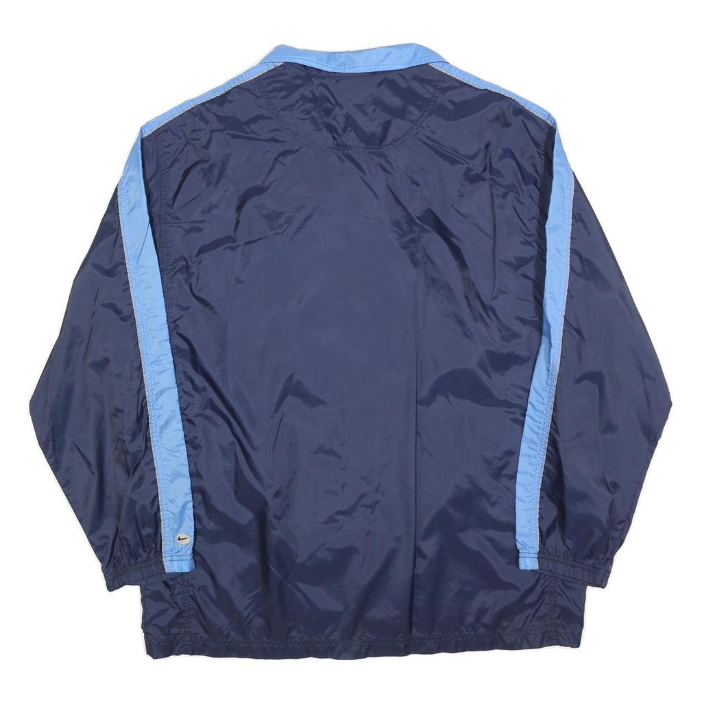 NIKE Mens Blue & Light Blue Track Jacket XL Nylon Plain Zip Sportswear