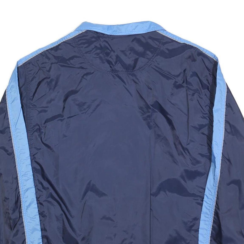 NIKE Mens Blue & Light Blue Track Jacket XL Nylon Plain Zip Sportswear