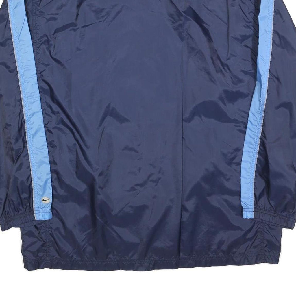NIKE Mens Blue & Light Blue Track Jacket XL Nylon Plain Zip Sportswear