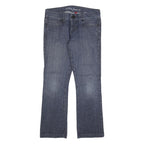 GUESS Womens Blue Regular Straight Denim W30 L30 Cotton Blend Zip Comfortable