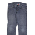 GUESS Womens Blue Regular Straight Denim W30 L30 Cotton Blend Zip Comfortable