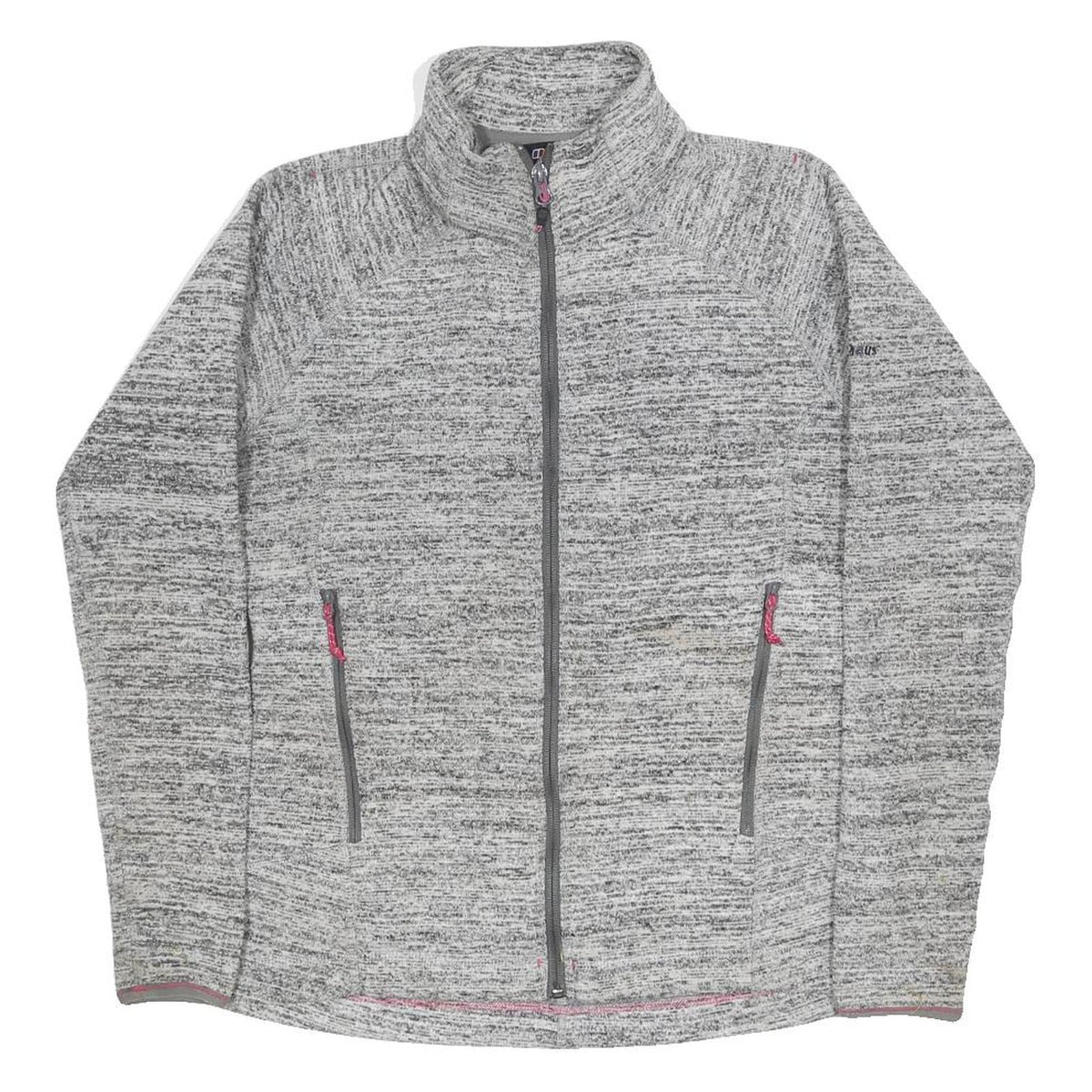 BERGHAUS Womens Grey Jacket UK 10 Polyester Blend Zip Casual Outdoor