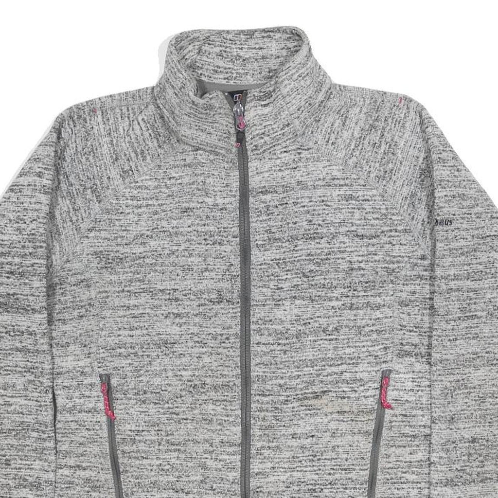 BERGHAUS Womens Grey Jacket UK 10 Polyester Blend Zip Casual Outdoor