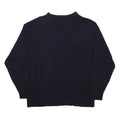 SAG HARBOR Womens Black Plain Knit Crew Neck Basic Knit Jumper L Casual Wear