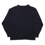 SAG HARBOR Womens Black Plain Knit Crew Neck Basic Knit Jumper L Casual Wear